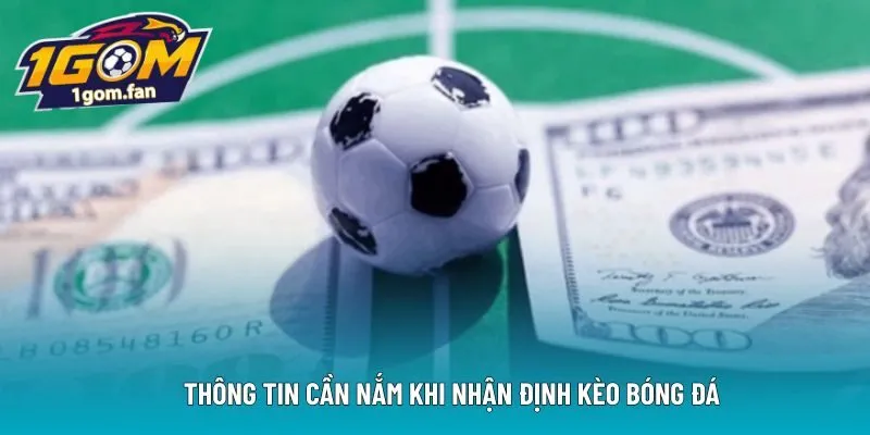 Thông tin cần nắm khi nhận định kèo bóng đá